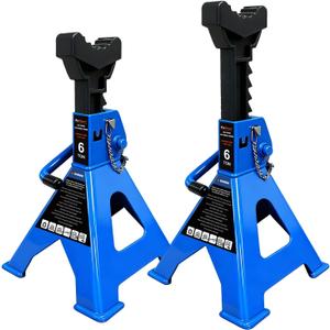6 Ton Jack Stands Heavy Duty 13,200 LBs,Car Jack Stands for Trucks with Double Pin Locking & Extra Rubber Pads, 15.6"-23.4" Adjustable for Garage, Home, DIY Vehicle Lifting, 1 Pair Blue
