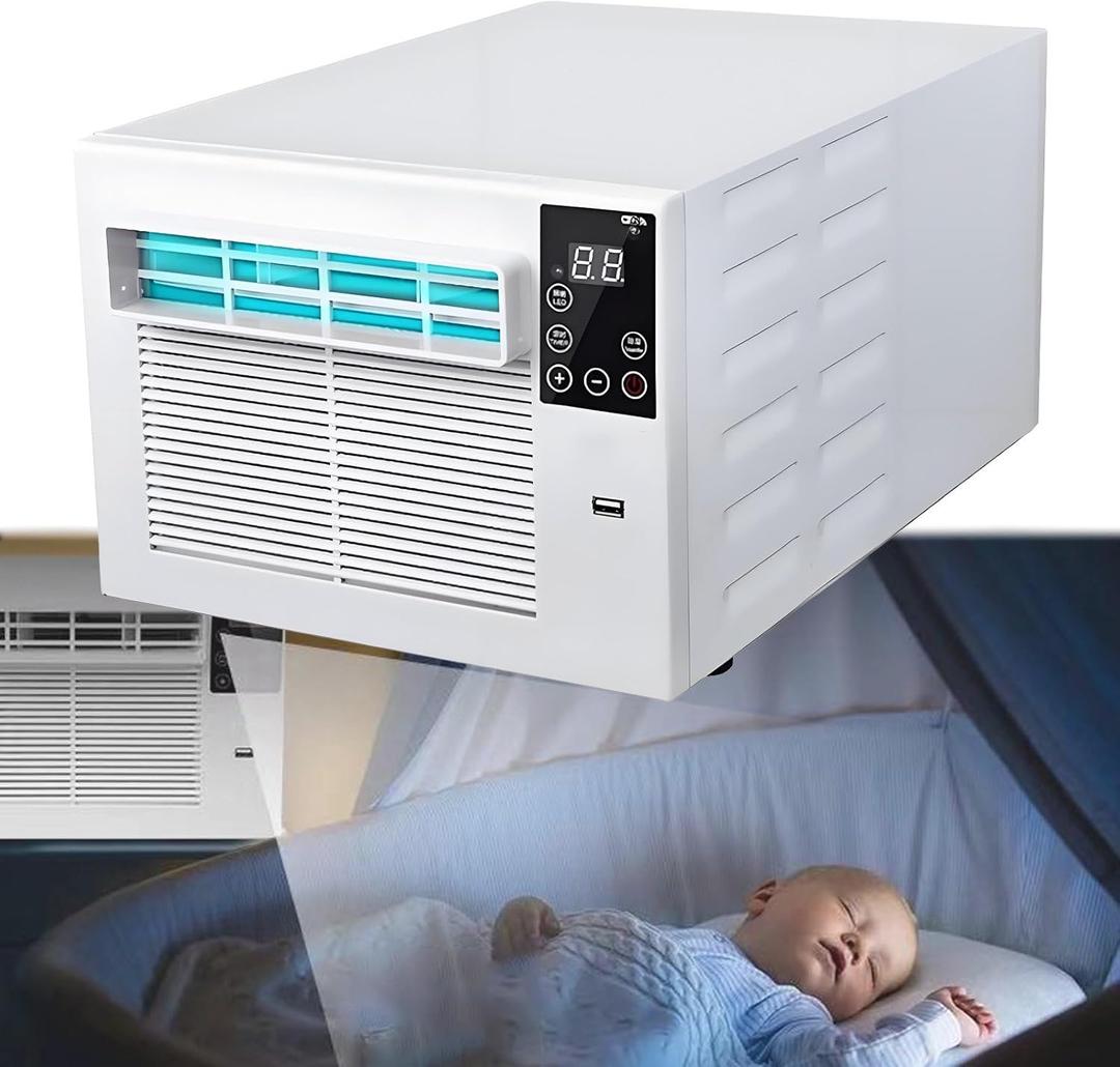 Portable Mini AC with Dehumidifier Function, Mosquito Net Compatibility, Low Power Consumption Design for Rental Homes/Dormitories,Airconditioning