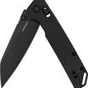 Kershaw Iridium Reverse Tanto Folding Pocket Knife, Sleek 3.4 inch D2 Steel Blade, DuraLock Locking Mechanism, Aluminum Handle, Designed in the USA