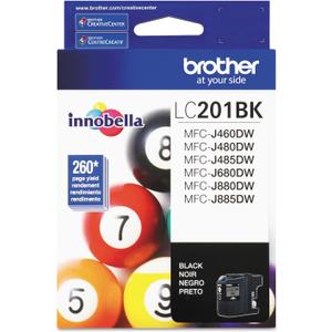 Brother Genuine Standard Yield Black Ink Cartridge, LC201BK, Replacement Black Ink, Page Yield Up to 260 Pages, Amazon Dash Replenishment Cartridge, LC201BK