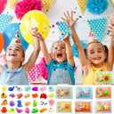 28 Packs Valentine Mochi Squishy Toys with Cards Animal Squishies for Kids Valentines Day Gift Exchange Boys and Girls Classroom Prizes Valentine Party Favors Supplies