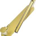 Adhesive Toilet Paper Holder Gold Double Post Pivoting Bathroom Toilet Tissue Holder Roll Holder Stick On No Drilling Stainless Steel and Zinc Alloy