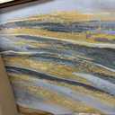 Artexist Abstract Wall Decor Modern Canvas Poster Gold Foil Wood Wall Art 24"x48" Pictures for Bedroom Wall Posters for Dining Room Area
