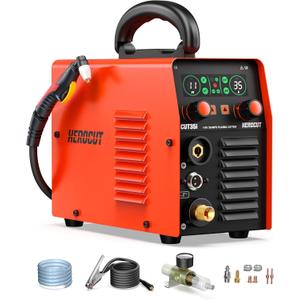 Plasma Cutter, 35Amps HEROCUT Plasma Cutter Machine CUT35i, Screen Display 110V High-Frequency IGBT Inverter Technology Post Flow and 2T/4T, Max Cutting Thickness 10mm for Beginners DIY Plasma Cutter, 35Amps HEROCUT Plasma Cutter Machine CUT35i, Screen Display 110V High-Frequency IGBT Inverter Technology Post Flow and 2T/4T, Max Cutting Thickness 10mm for Beginners DIY