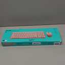 Logitech MK250 Bluetooth Wireless Mouse and Keyboard Combo: Fast & Easy Connectivity, Compact Wireless Keyboard, Ambidextrous Mouse, Durable Build - Windows/MacOS - Rose