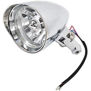 LABLT Motorcycle Headlights Aluminum Visor Chrome Head Light Replacement for Sportster XL Dyna Softail Bobber FXR FXST Chopper Bobber Custom