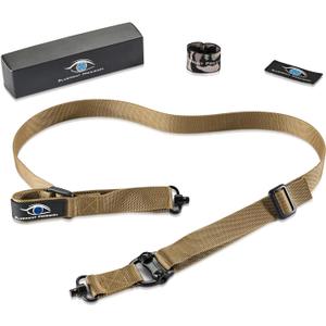 Rifle Sling - Durable Two Point Sling with Fast Adjust Pull Tab, Dual QD Mounts & Free Camo Sling Band
