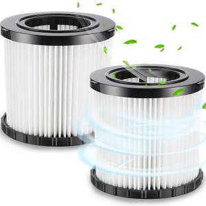 2 Pack DCV5801H DCV581H Vacuum Replacement Filter for DeWalt 20V MAX Battery Wet Dry Shop HEPA Vacuum, DCV580H (Cordless) DCV581H DCV5801H Vacuum Filter, Reusable and Washable Vacuum Filter