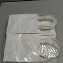 qiqee 50-Packs White Paper Gift Bags with Handles Bulk 4.5"x2.5"x6" Mini Size Party Favor Bags Multiple Uses