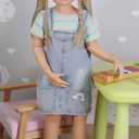 Pinky Reborn 39inch Reborn Toddler Dolls,Huge Baby Full Body Hard Vinyl Realistic Blond Hair Standing Girl Beautiful Dress Model Collectible Toddler Baby Girl