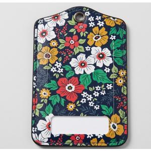 2Pack Luggage Tags for Suitcases, Cute Unique Pu Leather Cruise Luggage Tag with Privacy Cover ID Label Address Card and Metal Ring Suitable for Women Men Kids Travel Bag Green and white flowers