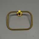 Angle Simple Square Towel Ring Brushed Dark Gold, SUS304 Stainless Steel Swivel Hand Towel Holder for Bathroom, Wall Mount, 7.87 Inches