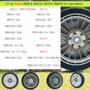 4 Pack Lawn Mower Wheels, HRR216K9VKAA Wheels, Fit for Honda HRR216 HR215 HRT216 HRB215 HRR2168vka etc 21 Inch Lawn Mower,2 Rear Wheels 42710-VE2-M02ZE, 2 Front Wheels 44710-VL0-L02ZB,