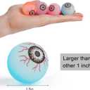 FINGOOO 25 Pcs Halloween Bouncy Balls, Glow in The Dark Eyeball Ping Pong Ball Bouncing Balls Halloween Party Favors Non-Candy Treats Goodie Bag Stuffers