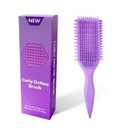 Curl Brush,Curl Defining Brush,Curly Hair Brush,for Shaping Curls, Waves & Coils, Reduces Frizz and Pulling, Ideal for All Hairstyles (Purple)
