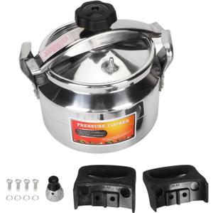 Horoper Home Pressure Cooker, Aluminum Alloy, 5L, Silver, Explosion Proof, Large Capacity, Double Bottom, Easy to Open, Universal Stove Compatible (5.3 Quarts) Horoper Home Pressure Cooker, Aluminum Alloy, 5L, Silver, Explosion Proof, Large Capacity, Double Bottom, Easy to Open, Universal Stove Compatible (5.3 Quarts)
