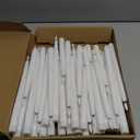 Rossesay 64 Pcs Wedding Flameless LED Taper Candles Battery Operated Candles 4 Sizes of 8.5'', 9.65'', 10.83'', 12.8'' Candlesticks Flickering for Halloween Christmas Church Wedding(White)