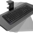 Large Under Desk Rotatable Computer Keyboard and Mouse Tray, 23 x 10 inch Extra Sturdy Desk Swivel Clamp, Ergonomic Keyboard & Mouse Tray for Typing in Home, Office Work, Black