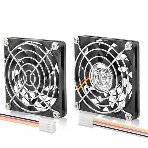 WDERAIR 80mm x 10mm 12V Slim Wing DC High Performance Computer Case Brushless-3Pin Cooling Fan-Ultra Slim for DIY LED CPU Replacement Cooler-(SW80 X 2-2500RPM)