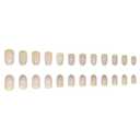 3 x MERVF Medium Press on Nails Oval Fake Nails Yellow French Tip Glue ons Nail Glitter Design Round Acrylic Summer False Nails for Women Glossy 24pcs