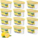 Moisture Absorbers, 12 Pack, Compact Dehumidifier for Closet, Efficient Humidity Absorber Boxes, Moisture Absorber for Closet, Odor Eliminator with Lemon Fragrance, Yellow, 6.4oz, 300ml