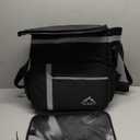 Food Delivery Backpack, Insulated Food Delivery Bags for Takeout Bike, Large Pizza Takeout Bag for HOT/COLD with 4 Pockets Reflective Perfect for Uber Eats, Camping & Beach (Black)