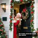 Garland Hanger for Front Door,Garland Hanger Adjustable Fits 32"-39" Doors,Heavy-Duty Christmas Halloween Decoration Holder for Wreaths (32"-39")