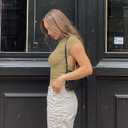 Women Sexy Backless Going Out Top Double Lined Y2K Open Back Crop Tops 2025 Backless Tee Shirts Summer Trendy