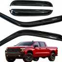 AUXKO Out-Channel Rain Guards for 1999-2006 Chevy Silverado & GMC Sierra 1500/2500/3500/2500HD Extended Cab, Truck Accessories - Easy-to-Install Side Window Wind Deflectors & Visors (Black)