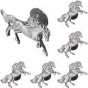6 Pcs Horse Shape Knob Door Handle Cabinet Drawer Cupboard Pull Dresser Single Hole Knobs Handles for Kitchen Furniture Cabinet Wardrobe Cupboard