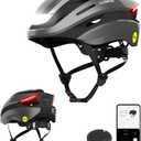 Lumos Ultra Smart Bike Helmet | Customizable Front and Back LED Lights with Turn Signals | Road Bicycle Helmets for Adults: Men, Women (XL (24"-25-1/2" / 61 to 65cm), Ash Grey with MIPS)