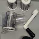 Cambom Rotary Cheese Grater Hand Crank Cheese Shredder for Fresh Cheese, Vegetable, Nuts,Non-slip Suction Base, Free Cleaning Brush Three Blades, Black