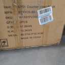 WOKER FURNITURE 26" Black Boucle Counter Stools Set of 2,Upholstered Counter Height Bar Stools with Back,Modern Bar Stools with Brass Metal Legs for Kitchen Island/Kitchen Counter