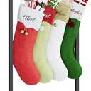 LANDVOI Christmas Stocking Holder for Floor, Free Standing Metal Stocking Hanger with 4 Removable Hooks, Stable Base & Adjustable Feet, Black