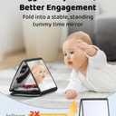 Black and White Baby Books for Newborn - Tummy Time Mirror & Sensory Toys Soft Montessori Toy for Infant Visual Stimulation, Brain Development & Early Learning - High Contrast Toys for 0-6 Months