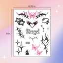 Cute Y2K Temporary Tattoos | Realistic Waterproof Fake Tats | Festival, Bachelorette, Halloween, Birthday Favors, Accessories