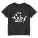 St Patricks Day Shirt Kids-Irish Toddler Shirt Cute Shamrock Baby Tee Tops One Lucky Kids Short Sleeves, 130