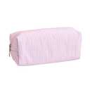 Cute Large Capacity Pencil Case | Aesthetic Striped Pencil Pouch for Office Supplies Organizer(Pink)