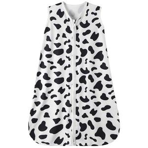 GUNTAIL Baby Sleep Sack 6-12 Months Baby Wearable Blanket 100% Rayon Cotton 2-Way Zipper Toddler Sleeping Sack，Comfy Soft Lightweight TOG 0.3（Cow Print）