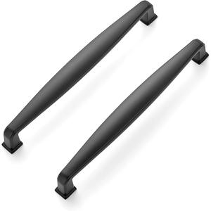 Ravinte 3 Pack Solid 6-1/4 Inch Kitchen Cabinet Handles Matte Black Cabinet Pulls Satin Nickel Drawer Pulls Kitchen Cupboard Hardware Handles for Cupboard Dresser Drawers