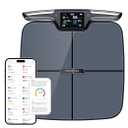 Premium Smart Digital Body Weight Scale FSA or HSA elegible - 8 Electrodes – 56+Metrics -Rechargeable- WiFi & Bluetooth - Full Body Analysis -Track Body Fat, Muscle Mass, Fat Percentage, Sleek Design