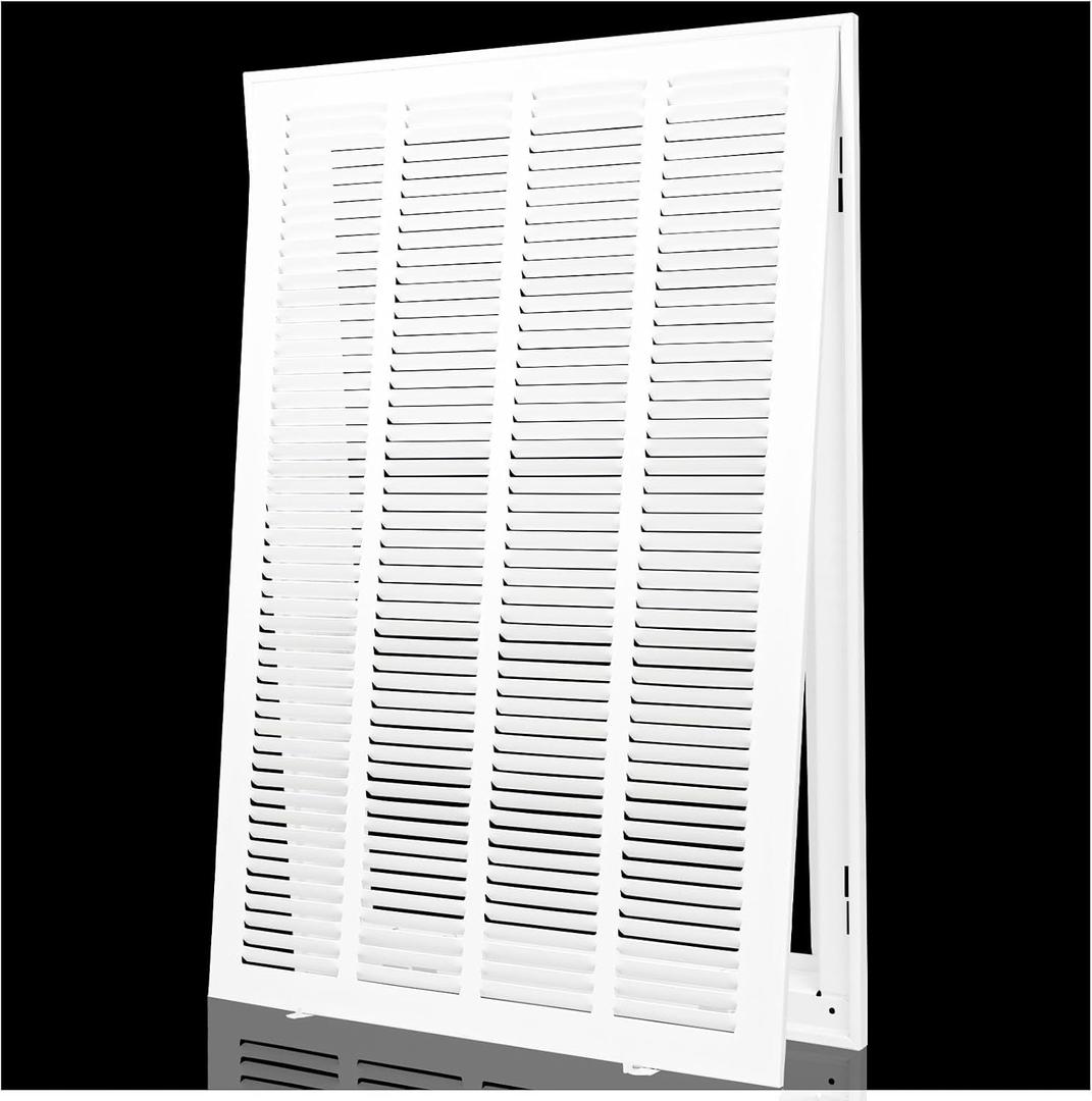 Return Air Filter Grille 16x25 Return Air Vent Cover for Wall and Ceiling,HVAC A/C Cold Air Intake Grille Fits Duct Opening 16"W x 25"H,HVAC Vent Cover Holds 1" Thick AC Filter, For 16''W25''H-Duct Opening