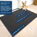 OLANLY Front Door Mat Indoor Outdoor Entrance, Waterproof Heavy Duty Doormat, Fade Resistant, Low Profile, Easy Clean Patio Porch Welcome Floor Mats for Entry, 47x30, Charcoal Grey