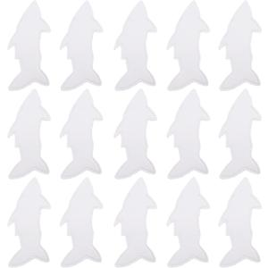 HaiMay 15 Pieces Reusable Popsicle Holders Popsicle Bags Freezer Ice Pop Sleeves Antifreezing Ice Pop Holders, White Shark Style