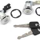 Door Lock Cylinder with Key Set Compatible with Ford E150 E250 E350 Econoline Van F150 F250 F350 Explorer Ranger