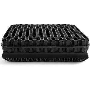 Gel Seat Cushion for Long Sitting - 16.5" x 14.5" x 2.4" (Extra ThickSoft) Gel Cushion for People Over 180 lbs, Pressure Relief Cushion for Office Chair, Egg Cushions for Wheelchair, Gel Pad for Car (Thicken Size Black Gel)