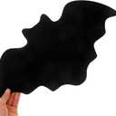 DOITOOL Halloween Bat Placemats Set of 6 Black Halloween Place Mats Non-Slip Washable Bat Table Mat for Holiday Party Decorations Kitchen Dining Table Decorations