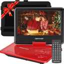 DBPOWER 11.5 Inch Portable DVD Player, 5-Hour Built-in Rechargeable Battery, 9 Inch Swivel Screen, Support CD/DVD/SD/USB Card, Remote Control, Charger