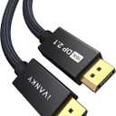 IVANKY 16K Displayport Cable 10ft, Long DP 2.1 Cable [16K@60Hz, 8K@120Hz, 4K@240Hz/165H, 2K@360], Display Port 2.1 Cable Support HDR10, HDCP 2.2, DSC 1.2a for 3090 Graphics/Gaming Monitor/TV, 10FT
