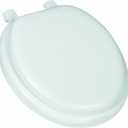Mayfair 13EC 000 Soft Cushioned Toilet Seat, 1 Pack Round, White